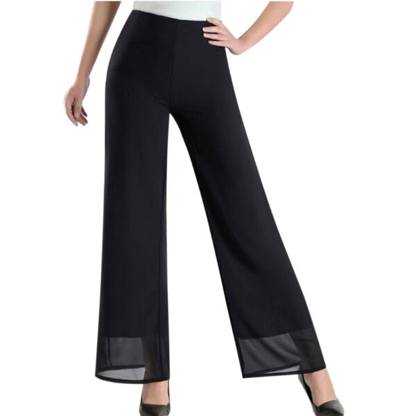 DPO - Womens High Waist Palazzo Dressy Flare Elastic Waist Regular Culottes